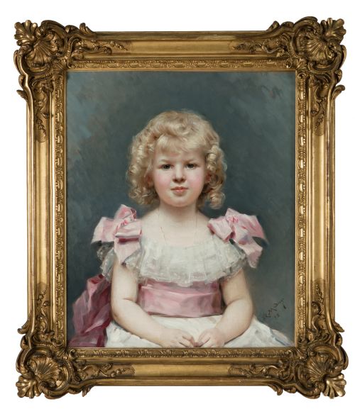 RAIMUNDO DE MADRAZO Y GARRETA, "Retrato de una niña", 1898,