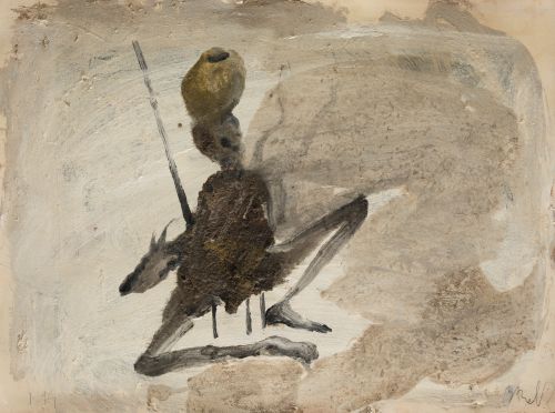 MIQUEL BARCELÓ, "Sin título", 1994, Técnica mixta sobre pap