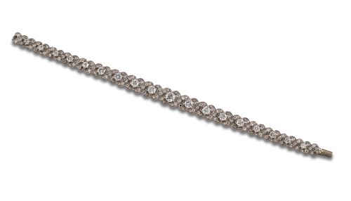 BRAZALETE ARTICULADO DE ORO BLANCO CON DIAMANTES DISMINUCION