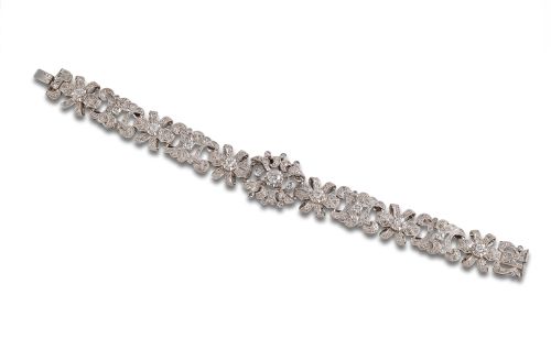 PULSERA ANTIGUA ORO Y BRILLANTES 