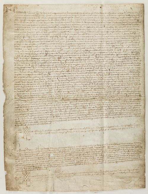 Manuscrito. "Escritura de censo perpetuo de tierras otorgad