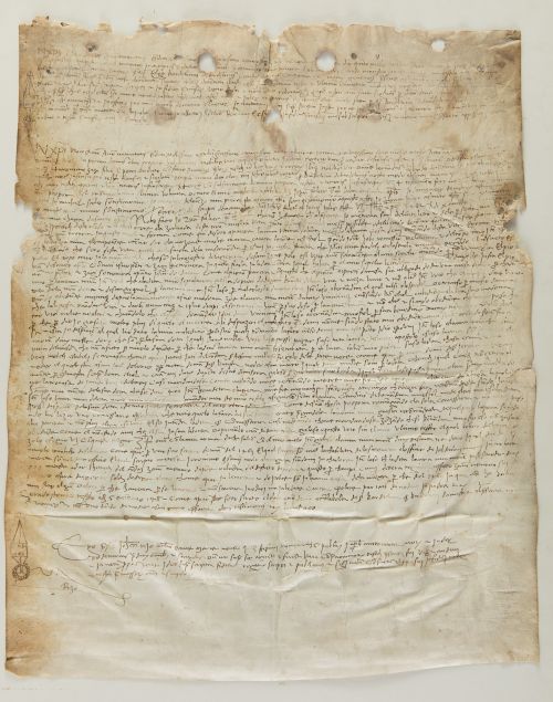 Manuscrito. "Disposiciones testamentarias de Johis Faleto, 