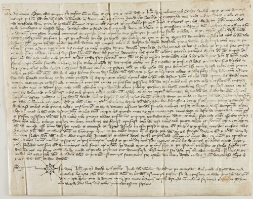 Manuscrito. "Carta de donación de una casa en la ciudad de 