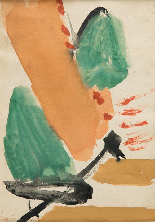 JOSÉ GUERRERO, "Sin título", c.1968, Gouache sobre papel 