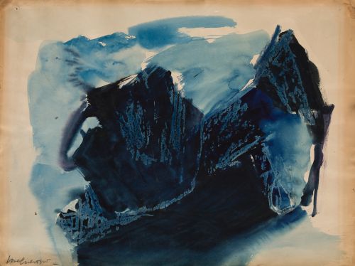 JOSÉ GUERRERO, "Sin título", c.1963, Gouache sobre papel 