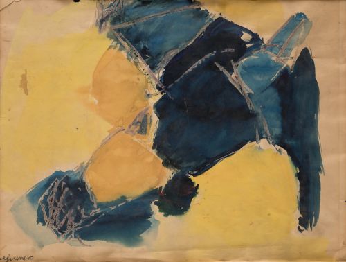 JOSÉ GUERRERO, "Sin título", c.1963, Gouache sobre papel 