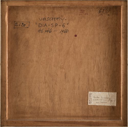 VICTOR VASARELY, "DÍA-SP-6", 1968, Acrílico sobre tabla