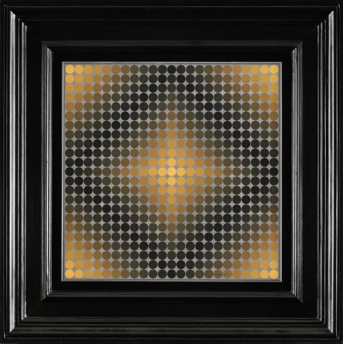 VICTOR VASARELY, "DÍA-SP-6", 1968, Acrílico sobre tabla
