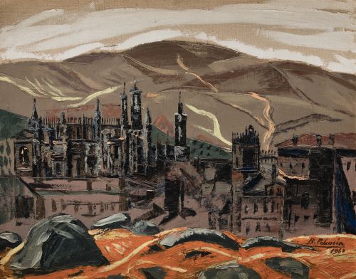 BENJAMÍN PALENCIA, "Paisaje de Plasencia", 1960, Óleo sobre
