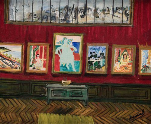 CARLOS NADAL, "Chez Le colection", Óleo sobre lienzo