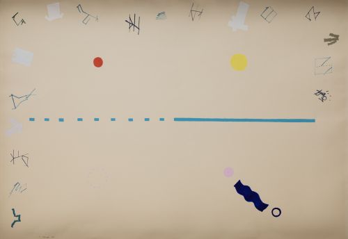 MANUEL HERNÁNDEZ MOMPÓ, "Gente mirando el mar", 1970, Técni