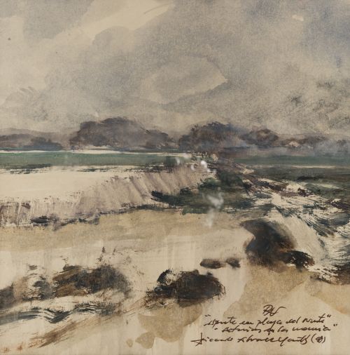 RICARDO  ÁLVAREZ MARTÍN, "Apunte en playa del norte", Acuar