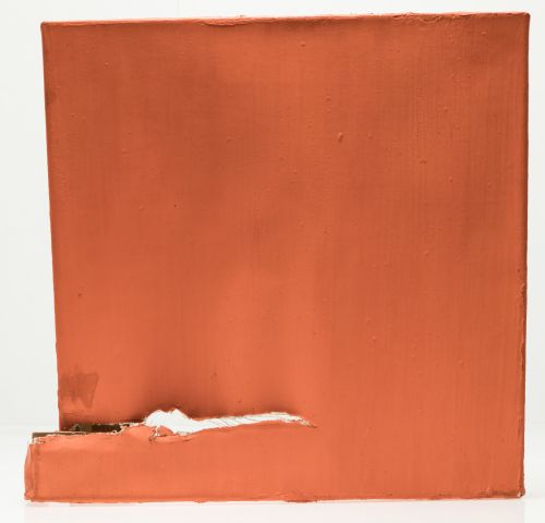 ÁNGELA DE LA CRUZ, "Dislocated painting III orange", 2001, 