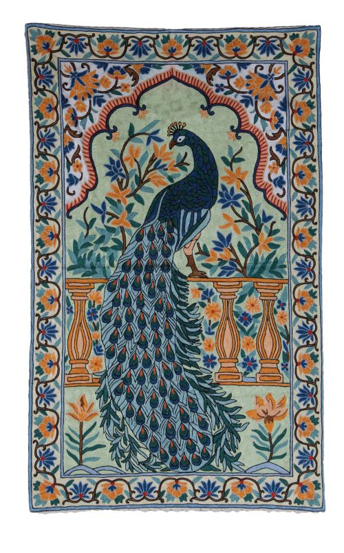 "Pavo real" repostero, India S.XX