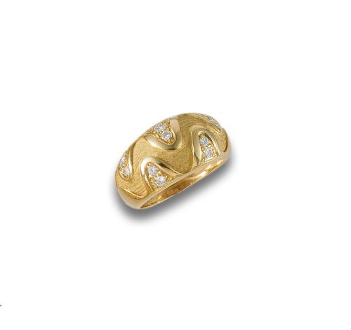 19K YELLOW GOLD BOMB RING