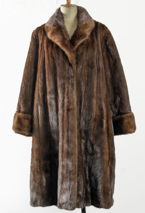 Mink back coat