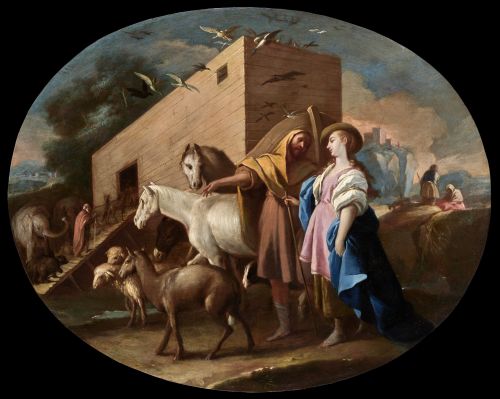 JOSE CAMARON Y BORONAT, "Noé y su familia conducen los anim