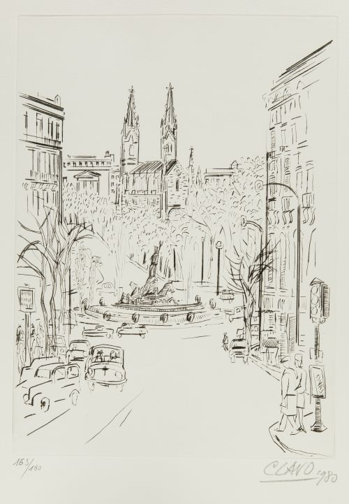 JAVIER CLAVO, JAVIER CLAVO Madrid (1918 / 1994) "Madrid in