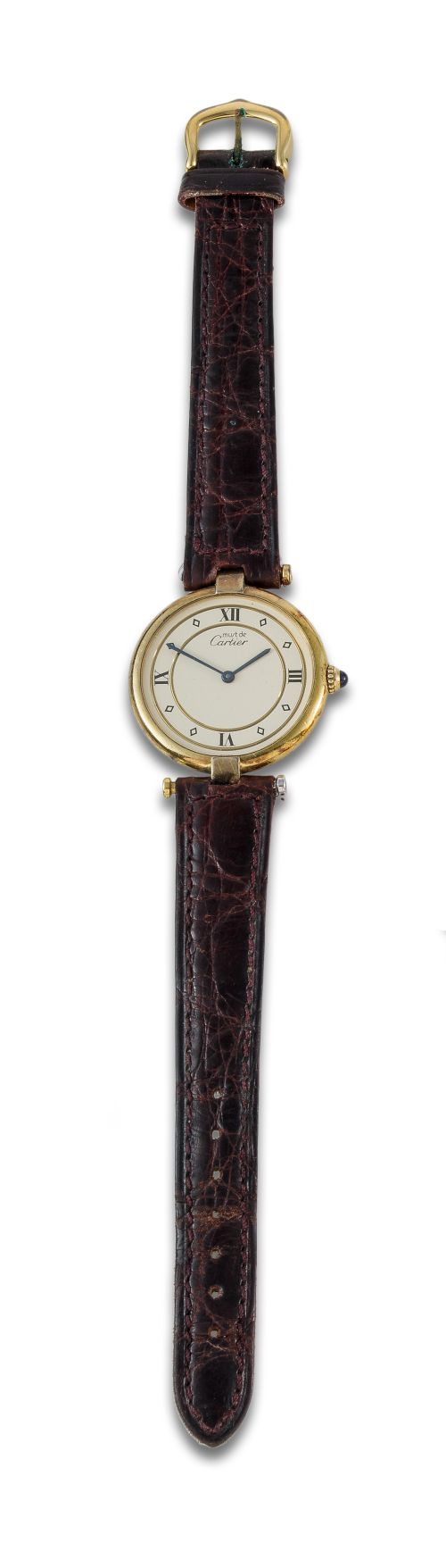 CARTIER MUST WATCH IN GOLD PLATING