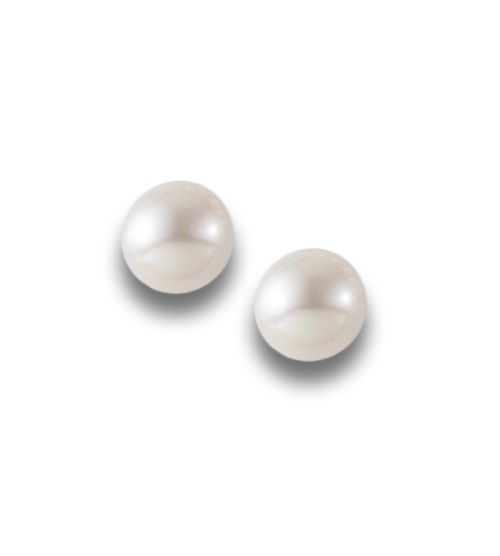 CULTURED PEARL AND SILVER EARRINGS