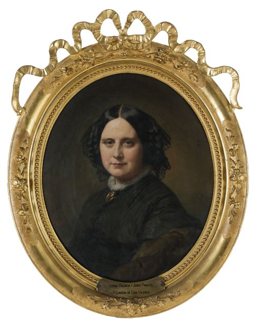 SPANISH SCHOOL (19TH CENTURY) "Portrait of Teresa Valencia