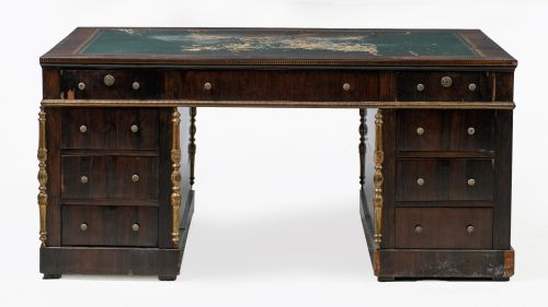 Double pedestal desk, Spain, 19th century