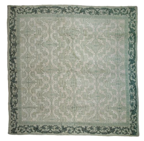 Alfombra de lana anudada a mano, tipo Cuenca, Real Fábrica