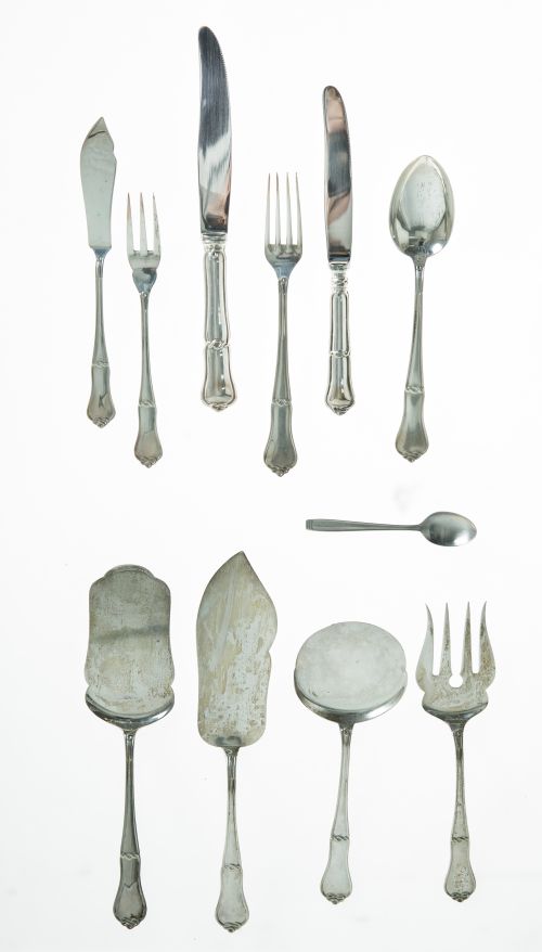 Spanish silver cutlery, 916 fineness, 20th century