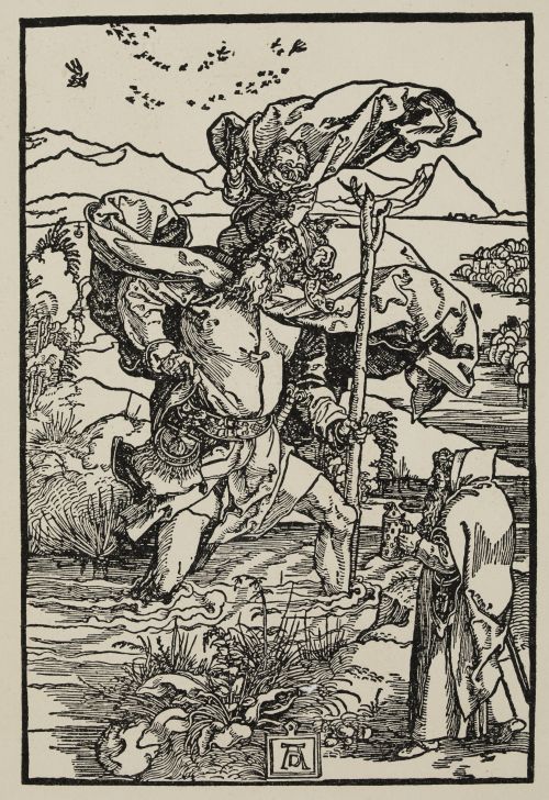 ALBERTO DURERO, "San Cristóbal y las aves migratorias"