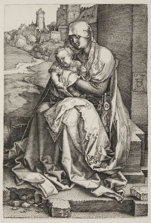 ALBERTO DURERO, "Madonna con el Niño junto a la Muralla"