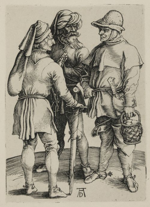 ALBERTO DURERO, "Tres Campesinos conversando"