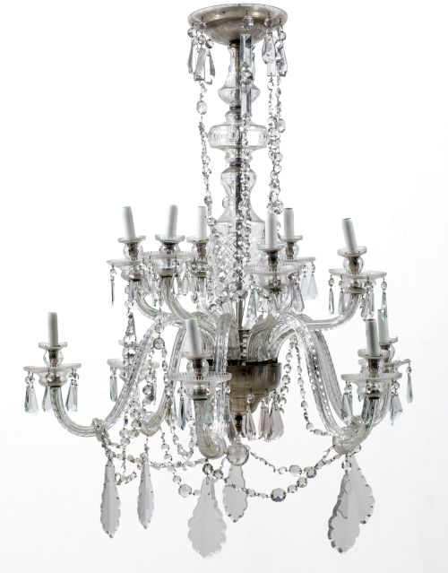 Crystal ceiling lamp following 19th and 20th century