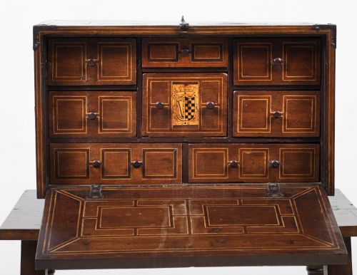 Covered-front wastepaper basket, Spain, 17th century and la