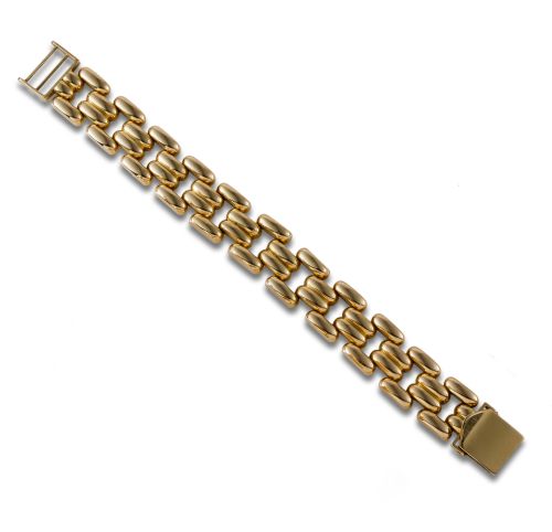WIDE GOLD LINK BRACELET