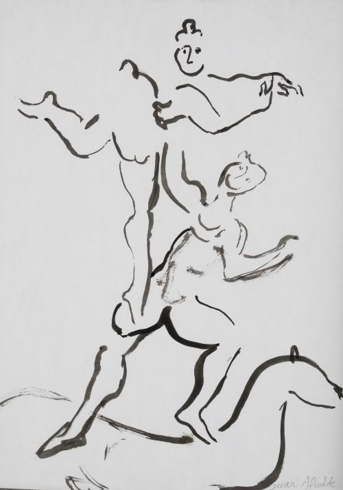 JUAN ALCALDE, "Escena circense"