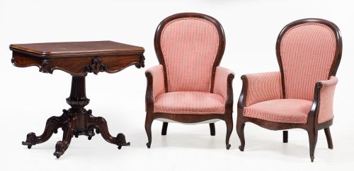 Console convertible into a game table, Napoleon III, France