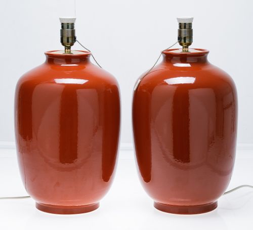 Pair of table lamps, 20th century