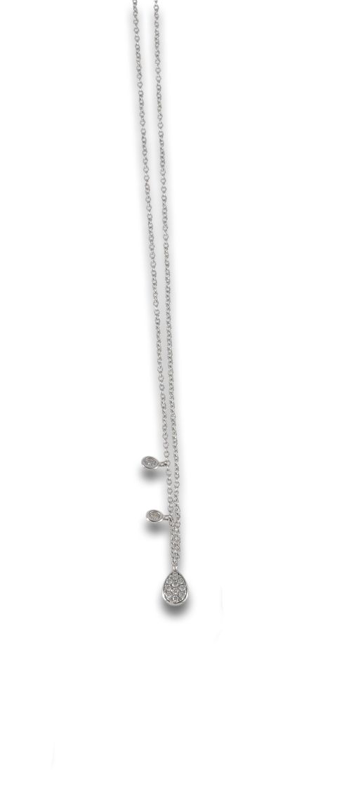 WHITE GOLD NECKLACE WITH DIAMONDS