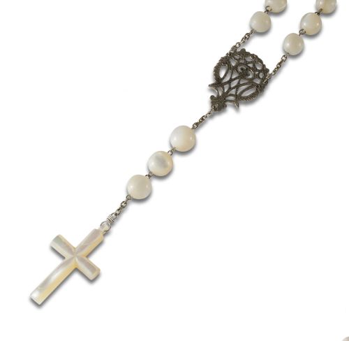 ROSARIO DE CINCO MISTERIOS DE PLATA Y NACAR