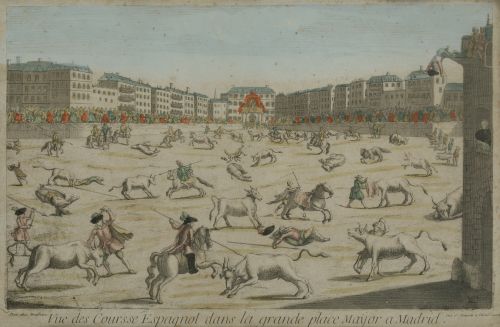 JOSEPH-LOUIS MONDHARE France (1734) / (1799) "Bullfight in