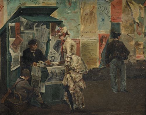 ESCUELA FRANCESA, FRENCH SCHOOL (19TH CENTURY) "Newspaper V