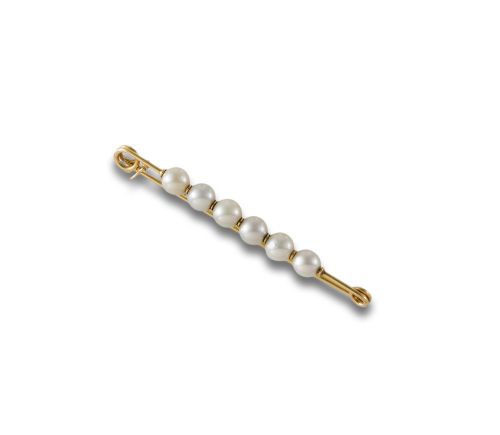 YELLOW GOLD AND PEARL PIN
