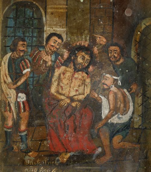 ESCUELA CUZQUEÑA, CUZCO SCHOOL (19th Century) "The Crowning