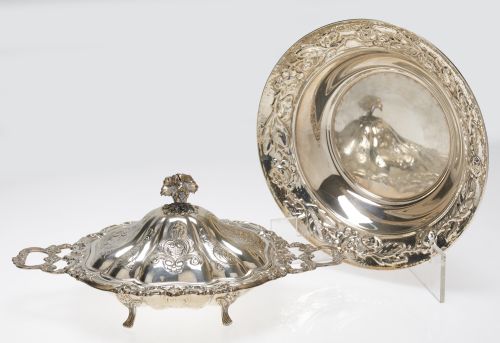 Spanish silver vegetable bowl, 916 fineness, 20th century