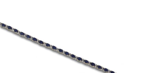 RIVIERE WITH SAPPHIRES AND DIAMONDS