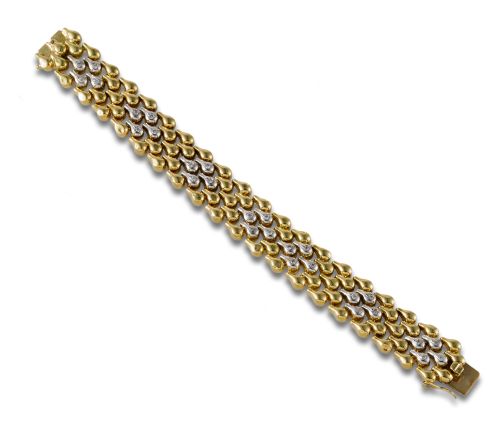 TWO-TONE GOLD AND DIAMONDS BRACELET