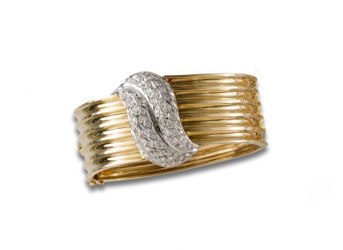 18K YELLOW GOLD BRACELET WITH DIAMONDS