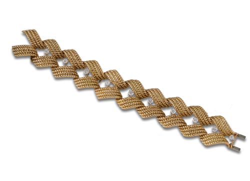 RETRO GOLD AND DIAMONDS BRACELET
