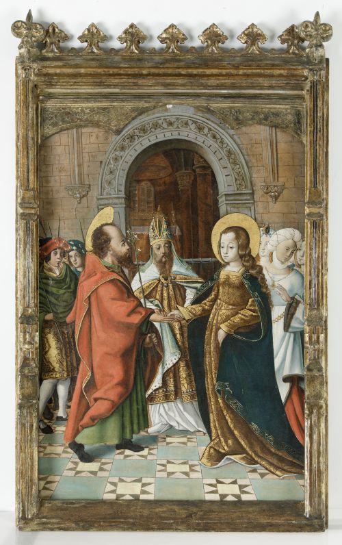 PALENCIA SCHOOL (16th century) "Marriage of the Virgin and