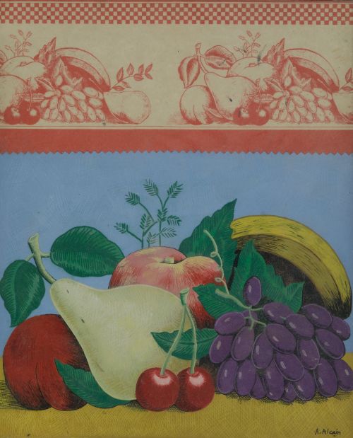 ALFREDO ALCAÍN, "Bodegón de frutas"